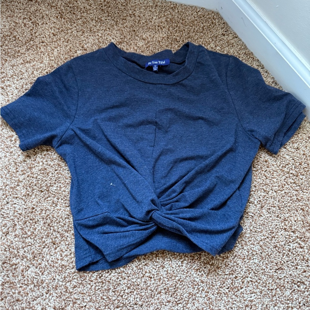 Blue Knot Front T-Shirt